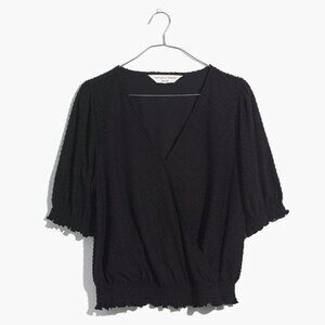 Texture & Thread Clipdot Smocked Crossover Top Size M